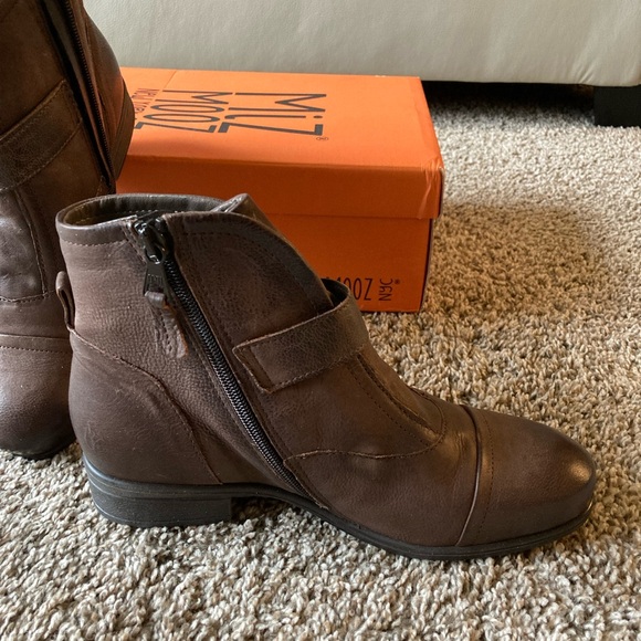 Miz Mooz Siggy Expresso Buckled Ankle Boots - Picture 8 of 11